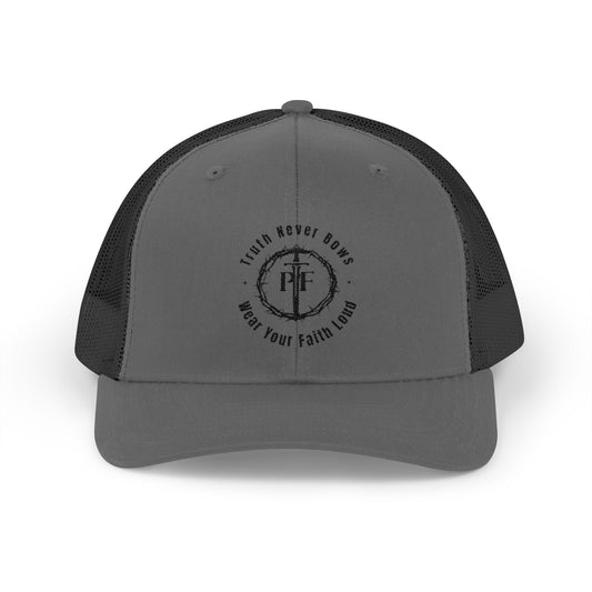 Faith-Inspired Snapback Trucker Cap - "Truth Never Bows"
